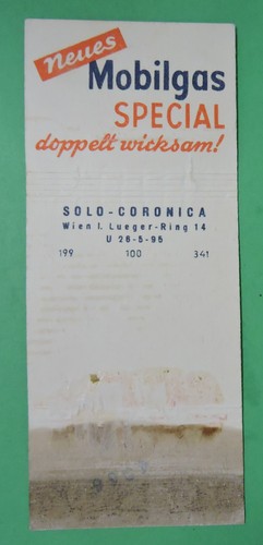 MOBILGAS MATCHBOOK COVER W/PEGASUS-AUSTRIA - Imagen 3 de 3