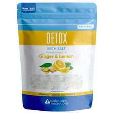 Detox Bath Salt 32 Ounces 2 Lbs USP Grade Epsom Salt with Natural Ginger and ...