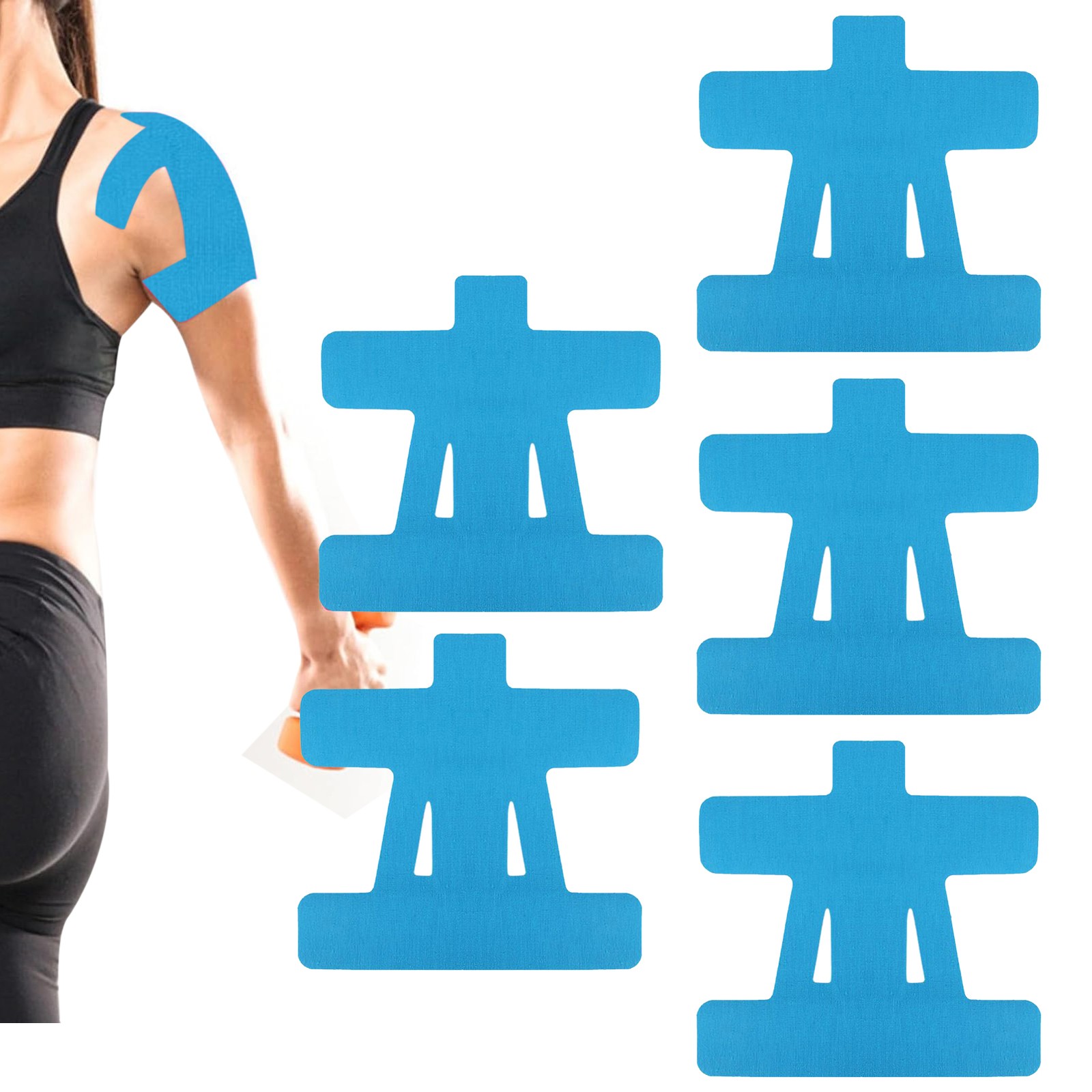 Kinesiology Tape für Rücken 5 Stück Adhäsion sportliche Schulter Unterstütz