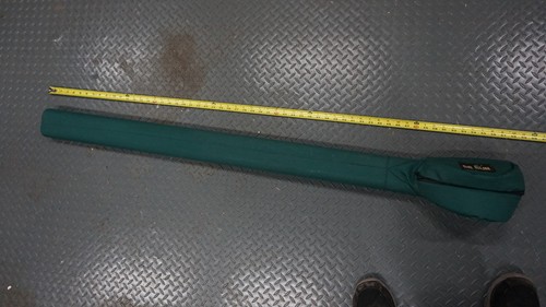DB DUN Double Fly Fishing Rod Hard Case Only 58" Long Green Canvas Angler Travel
