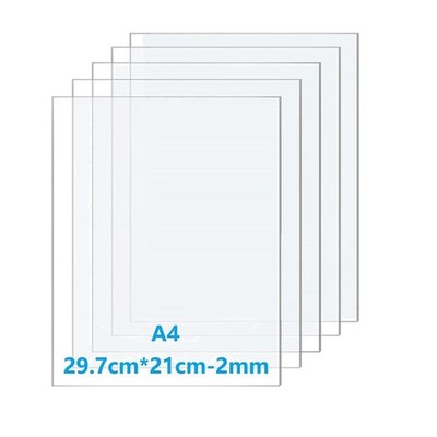 Acrylglas Platten A4 2mm transparent Kunststoffplatten Bilderrahmen DIY