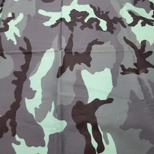 Blue Camo Camouflage Fabric Material Remnant 37" X 60"