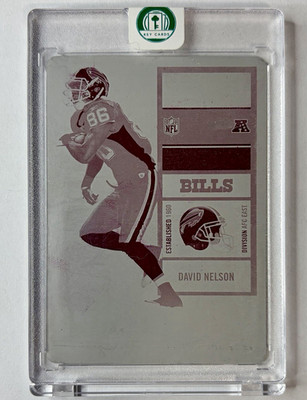 Panini 2010 Contenders David Nelson Bills Magenta Plate Printing Plate 1/1