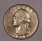 1938-P "Washington" SILVER Quarter-Dollar Coin, Very Fine Condition