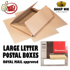 PIP Large Letter Boxes Royal Mail Standard C4 A4 Cardboard Brown Shipping Box RM