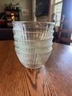 Pyrex 3 Cup Clear Ribbed Small Mixing Bowls 5.5” 7401-S Set Of 5