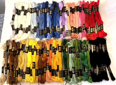 76 DMC Embroidery Floss/ Cross Stitch Thread   Lot #2 (unused)