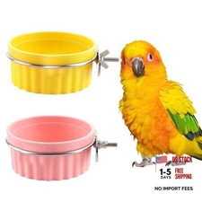 2 Pack Bird Detachable Bowl Plastic Food Cup Convenient Hanging Seed Water