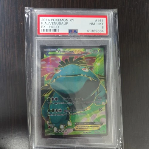 Pokemon XY #141/146 Full Art Venusaur EX – PSA 8 Near Mint-Mint (2014) Old Cert