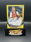 2025-26 Bowman Chrome Jordan Hawkins Autograph #BCA-JA Yellow Refractor /75
