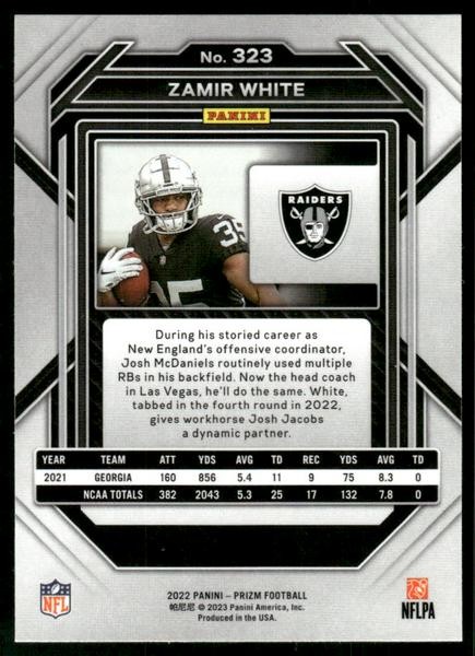 2022 Panini Prizm #323 Zamir White | eBay