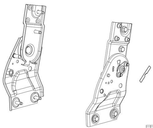 Pair Paccar SP11255  seat recline bracket new - Bild 1 von 2