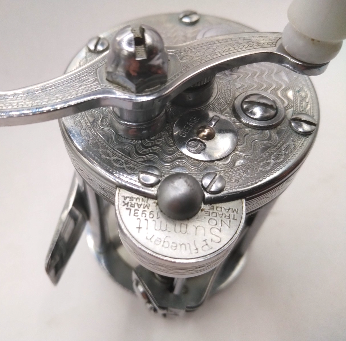 Vintage Pflueger Summit 1993L FISHING Reel ENGRAVED Jeweled VERY