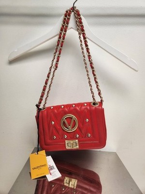 VALENTINO ROCKSTUD CROSSBODY  POPPY RED HANDBAG W/ DEFECT