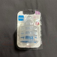 MAM Baby Bottle Nipples Medium Flow 4 Pack SkinSoft Silicone For 2 Month