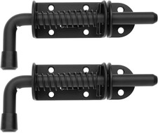 JQK Spring Loaded Latch Pin, 304 Stainless Steel Barrel 5Inch - 2Pack, Black