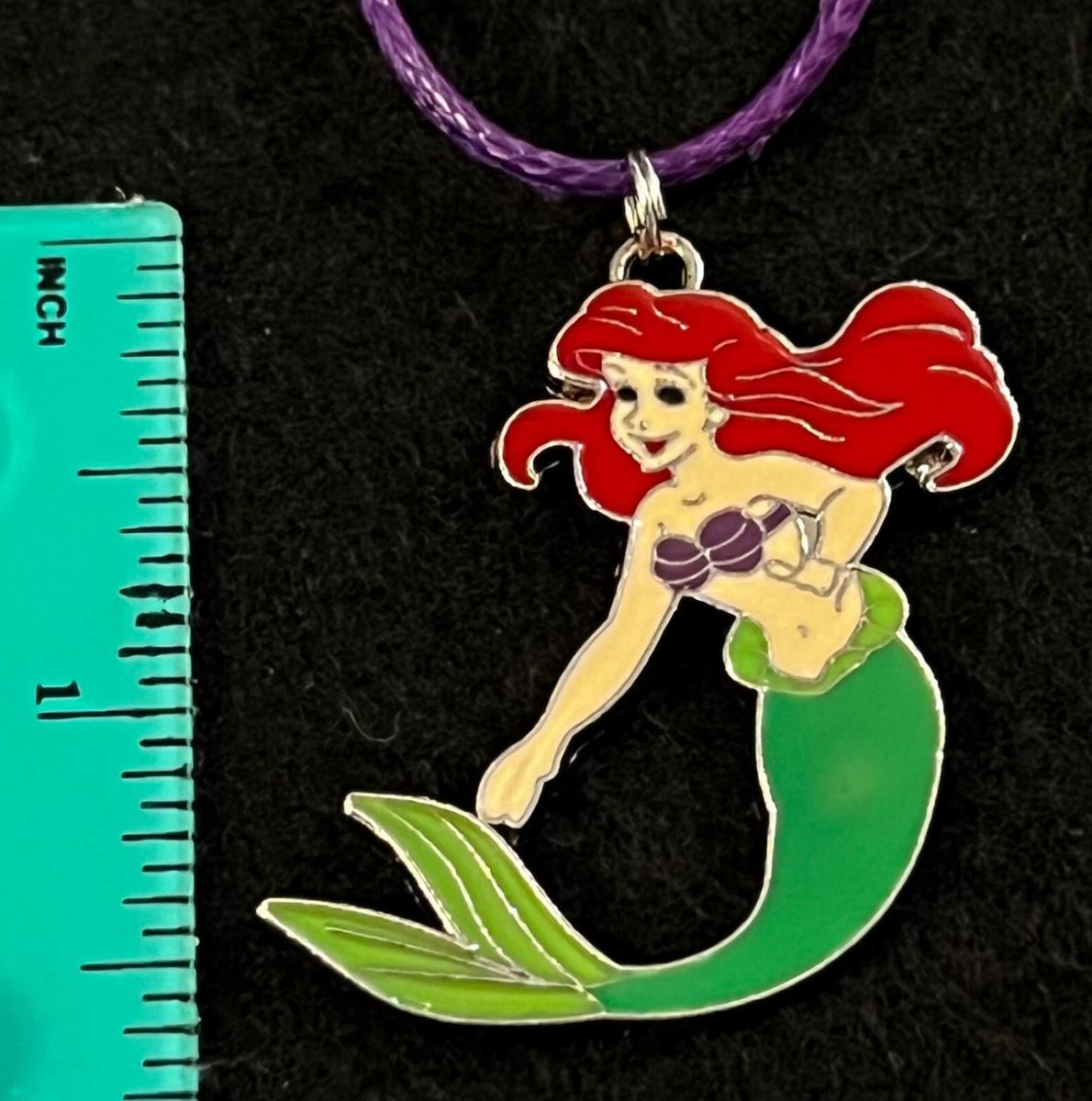 LITTLE MERMAID Necklace NEW Disney Princess Ariel Under the Sea E Purple