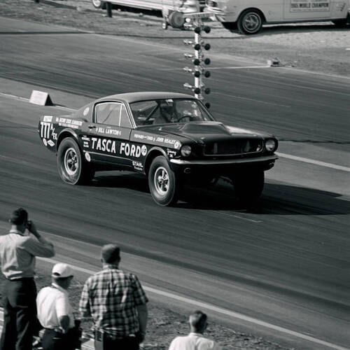 Tulsa Drag Races Bill Lawton in the Tasca Ford A/FX Mustang RACING OLD PHOTO - Photo 1 sur 1