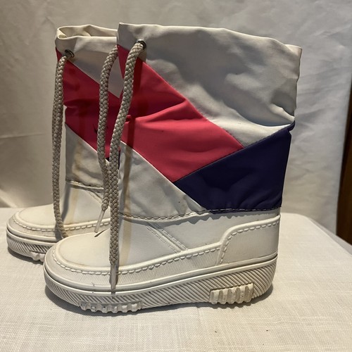Waterproof White Rain Snow Boots Kids Sz 6 Made in USA Vintage - Picture 3 of 8