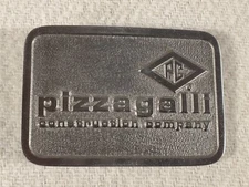 Vintage Belt Buckle ~ Heavy Equipment Construction PC Pizzagalli ~ Aluminum
