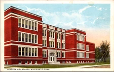 Windham High School Willimantic Connecticut Vintage Postcard
