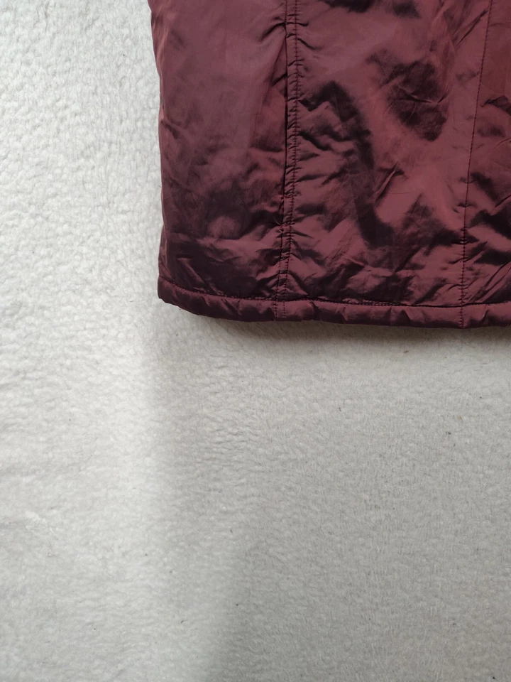 Jones Ewn York Mujer Chaqueta Grande Borgoña Sin Mangas Puffer Chal Cuello Chaleco Foto 4 de 4