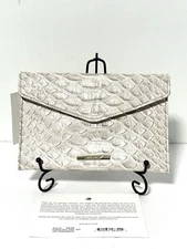 Brahmin Envelope Clutch Oyster Genuine Leather NWT