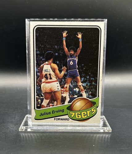 1979-80 Topps Basketball #20 Julius Erving PHILADELPHIA 76ers HOF Dr. J - Afbeelding 1 van 2