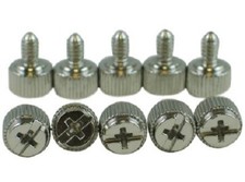 10 x Silver Steel Computer Case Thumbscrews for Cover / Power Supply / PCI Slots