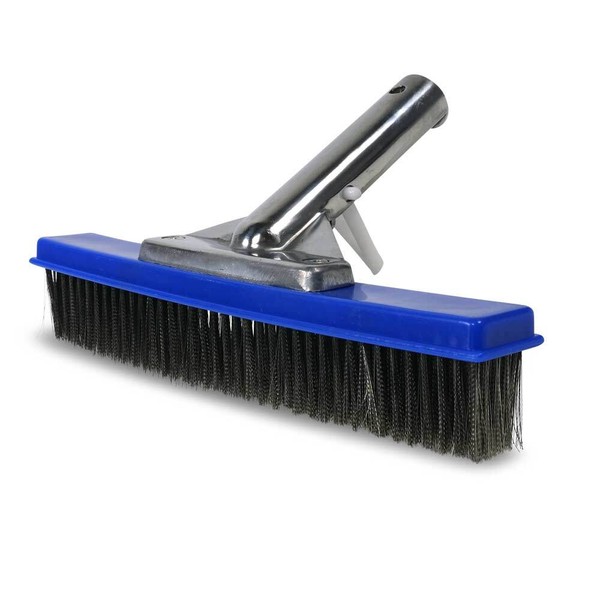 BeckenbüRste 25 Cm Mit VerstäRkung + Metallborsten Pool Becken BüRste Borsten-image