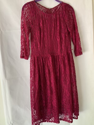Women's AB Studio Raspberry Lace Dress, Lined Size 6 | eBay