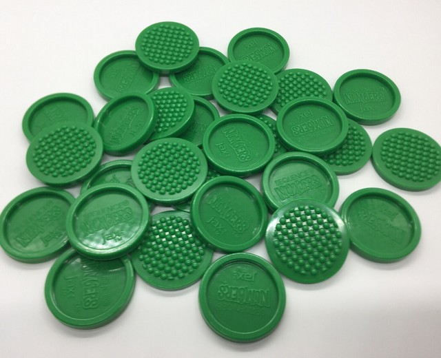 SEQUENCE NUMBERS Game Replacement Pieces Parts SET OF 30 GREEN PLAYING 