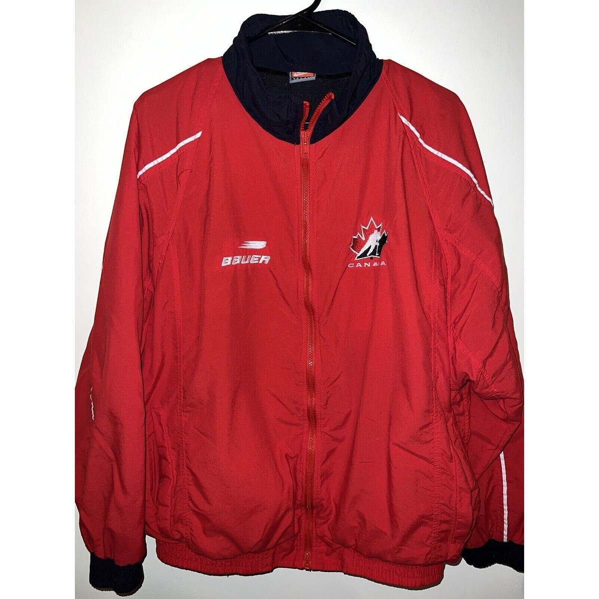 NIKE×BAUER Nylon jacket 00's Vintage Nike Bauer Nylon Jacket – The Vintage Scene