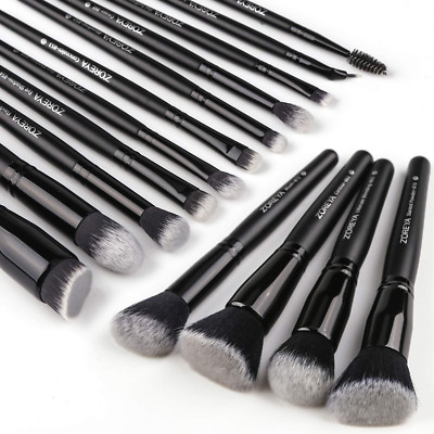 Zoreya Makeup Brushes 15Pcs Makeup Brush Set Premium Synthetic Kabuki Brush Cosm