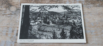 B/W postcard postcard Hanseatic city Attendorn near Arnsberg Olpe NRW Sauerland