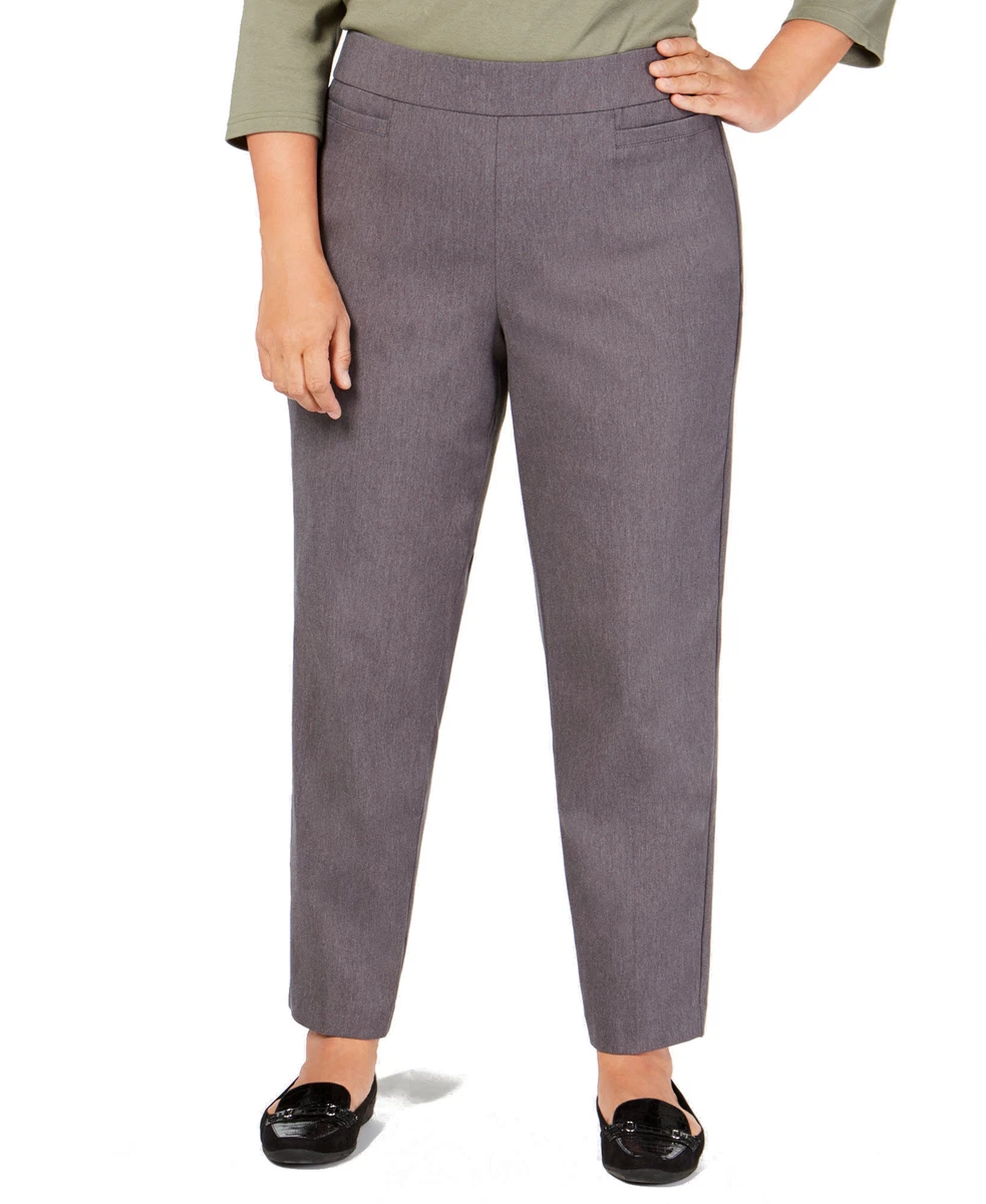 Alfred Dunner Womens Plus Classic Allure Tummy Control Pull On