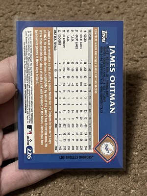2023 Topps Archives #226 James Outman BLUE BORDER RC - Los Angeles