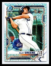⚾ RILEY GREENE 2021 BOWMAN CHROME PROSPECTS MOJO REFRACTOR RC # 4