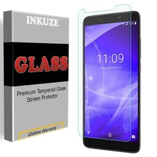 INKUZE Tempered Glass Screen Protector Guard For T-Mobile Revvl 2 Plus