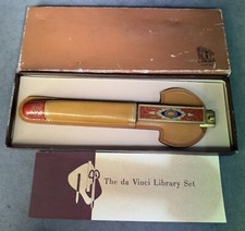 Vintage Fred Rueping Knife Letter Opener  Ruler Leather Case Set 1954