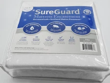 SureGuard Bed Bug Waterproof Mattress Encasement 54x75x6 In Protector Breathable