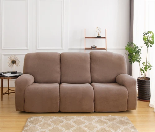 Elastischer Relaxsessel 3-Sitzer Sofa Bezug Jacquard Relaxsessel Schonbezüge - Bild 9 von 29