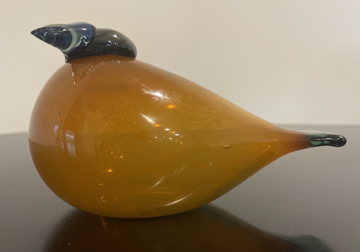 工芸品  birds oiva toikka Mountain bird Oiva Toikka Glass Bird Mountain Redstart Nuutajärvi