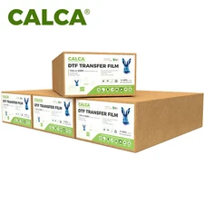 CALCA 13in x 328ft DTF Pet Transfer Film, Double Sided Hot Peel 4 Rolls Pack