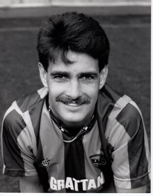 Original Pressefoto Bradford City David Dave Evans August 1988
