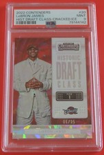 PSA 9 2022 CONTENDERS LeBRON JAMES HISTORIC DRAFT CLASS #06/25 CRACKED ICE SSP
