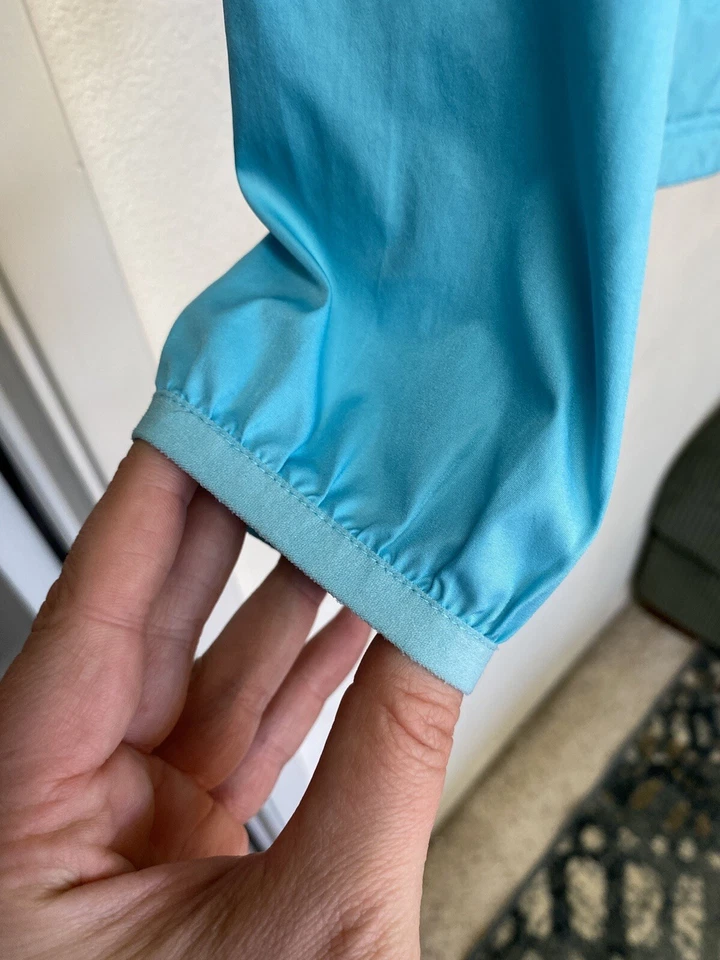 Cortavientos SJB Saint John’s Bay turquesa pálida, vintage, talla grande Foto 3 de 4