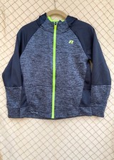 Russell Dri Power 360 Youth L 10-12 Black full zip hoodie