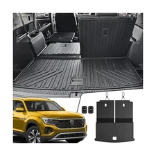 Cargo Mat with Backrest Mats for Volkswagen VW Atlas 2018-2024 2025 Car Mat A...