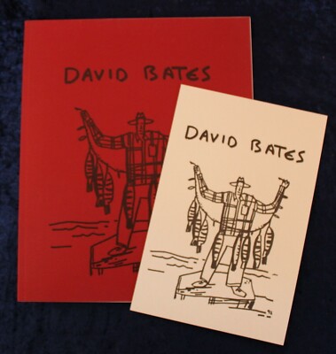DAVID BATES - Illustrierter Ausstellungskatalog & Karton Vernissage, 1992